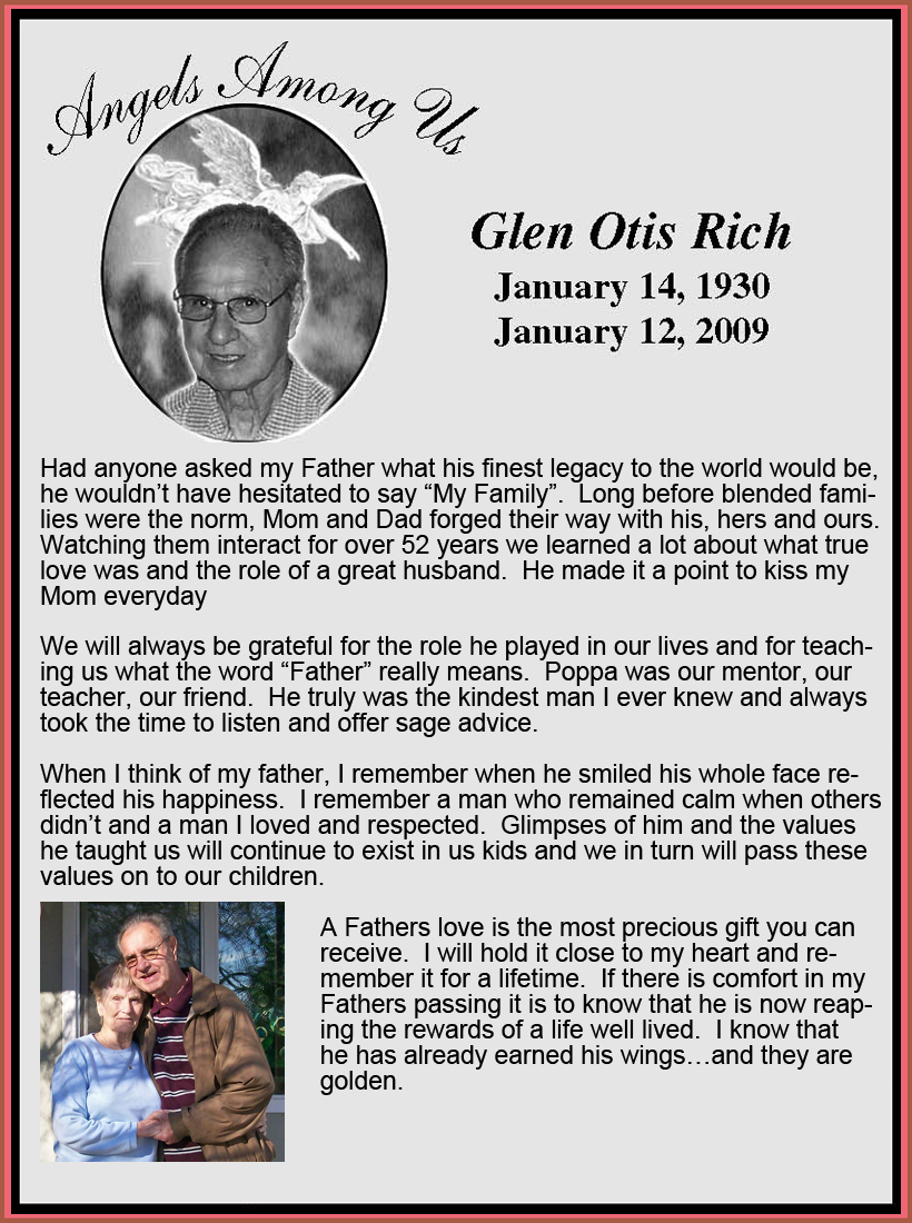 meomrial of Glen Otis Rich